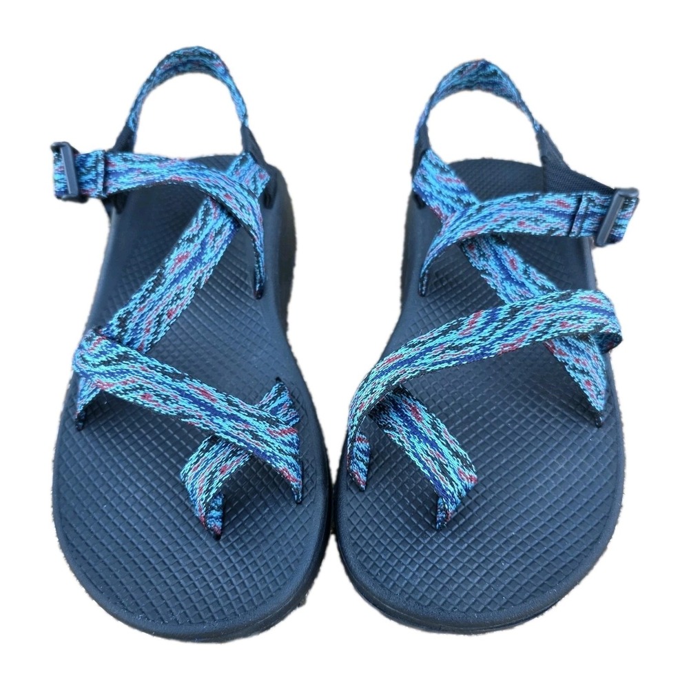 Chaco Z/Cloud Sandals Men's 8‎ Black Blue Adjustable Sport Outdoor Gorpcore